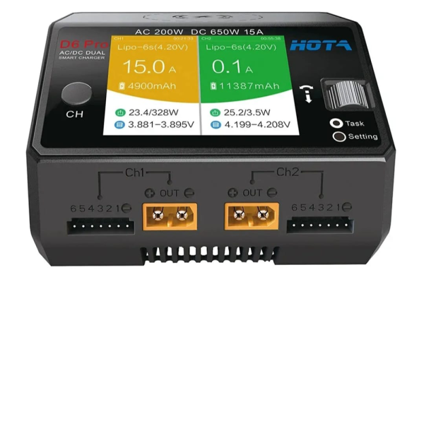 HOTA D6 Pro 325W, 1-6S Dual Channel AC/DC, Wireless Charging