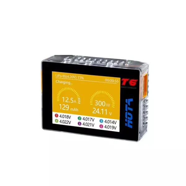 HOTA T6 DC 300W PD 90W 15A 1-6S LiPo Battery Charger and Checker